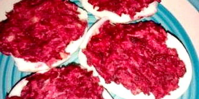 Рецепт фаршированных яиц с сельдью