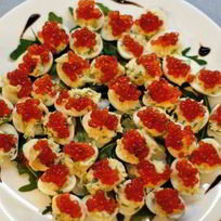 Рецепт Перепелиных яиц, фаршированных икрой