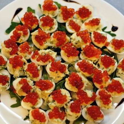 Рецепт Перепелиных яиц, фаршированных икрой