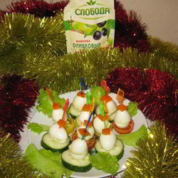 Рецепт Перепелиных яиц, фаршированных овощами