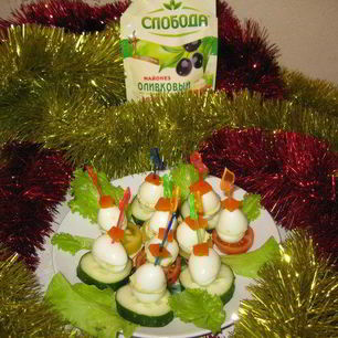 Рецепт Перепелиных яиц, фаршированных овощами