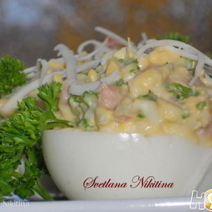 Рецепт Яиц фаршированных балыком