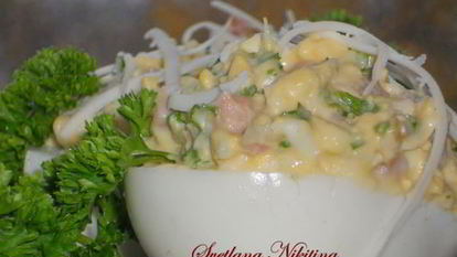 Рецепт Яиц фаршированных балыком