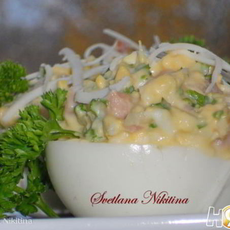 Рецепт Яиц фаршированных балыком