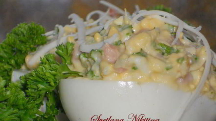 Рецепт яиц фаршированных балыком