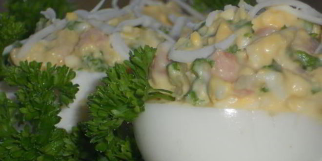 Рецепт яиц фаршированных балыком