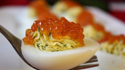 Рецепт Яиц, фаршированных красной рыбой