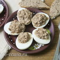 Рецепт Яиц фаршированных куриной печенью
