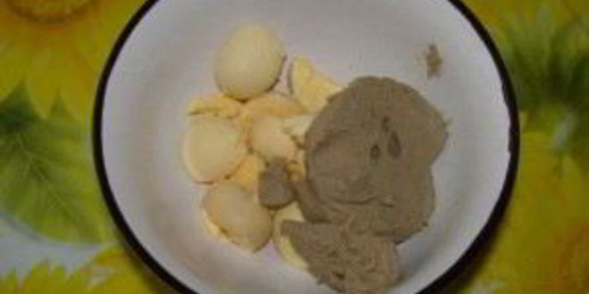 Рецепт яиц, фаршированных паштетом