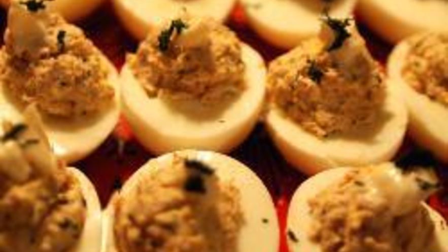 Рецепт яиц фаршированных тунцом