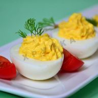 Рецепт Закуски яйца фаршированные зеленью с твердым сыром