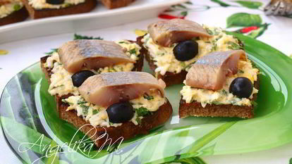 Рецепт Гренков с селедочкой