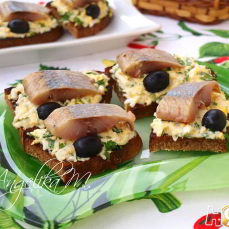 Рецепт Гренков с селедочкой