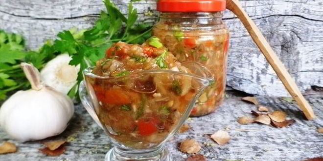 Рецепт икры из баклажанов кьопоолу