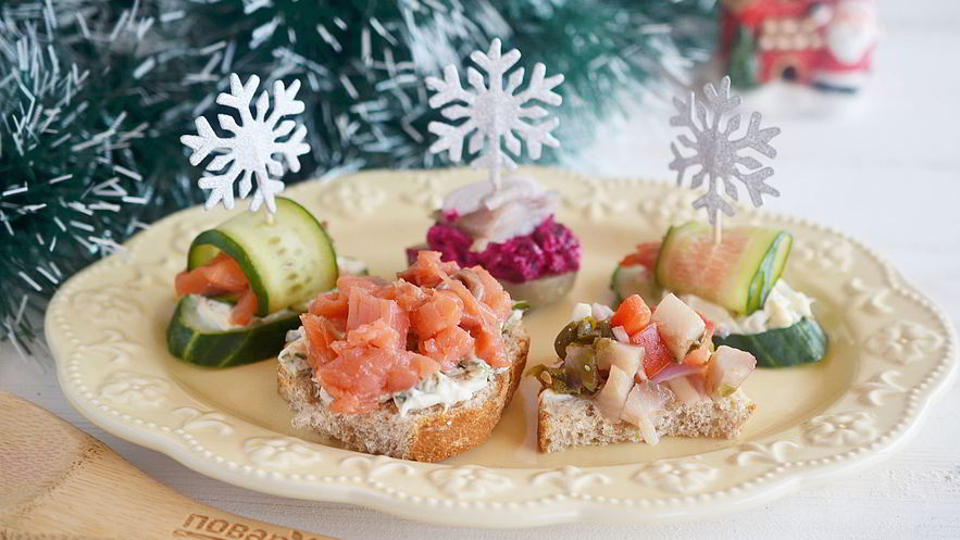 Рецепт ассорти из канапе