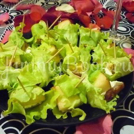 Рецепт Изящных канапе с грушей, ветчиной и сыром