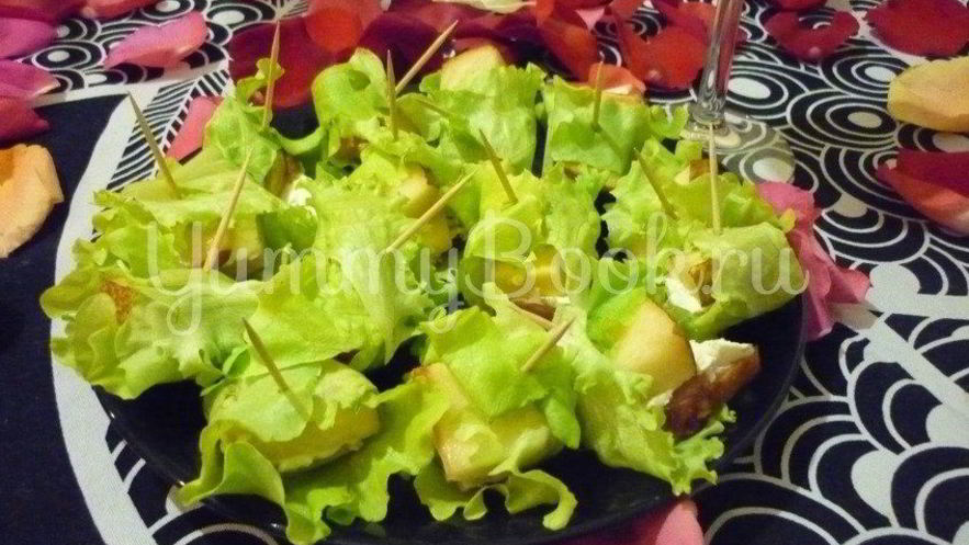 Рецепт изящных канапе с грушей, ветчиной и сыром