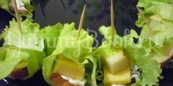 Рецепт изящных канапе с грушей, ветчиной и сыром