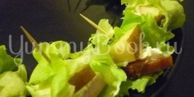 Рецепт изящных канапе с грушей, ветчиной и сыром