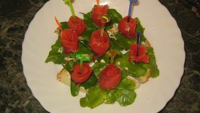 Рецепт Канапе из красной рыбы