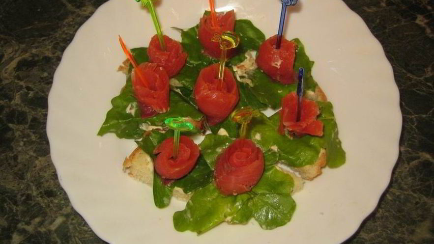 Рецепт канапе из красной рыбы