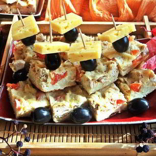 Рецепт Канапе из спагетти