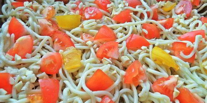 Рецепт канапе из спагетти