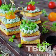 Рецепт Канапе на шпажках