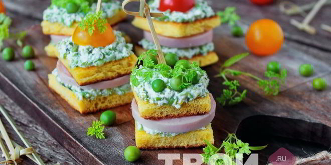 Рецепт канапе на шпажках