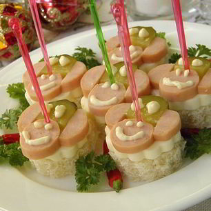 Рецепт Канапе Обезьянки на шпажках