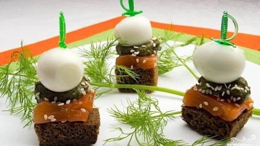 Рецепт канапе с дыней