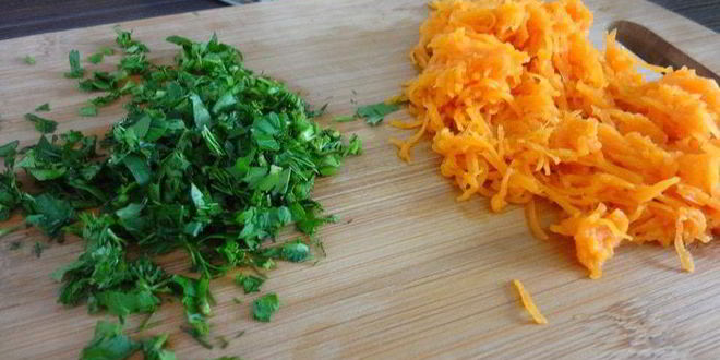 Рецепт канапе с морковными блинчиками