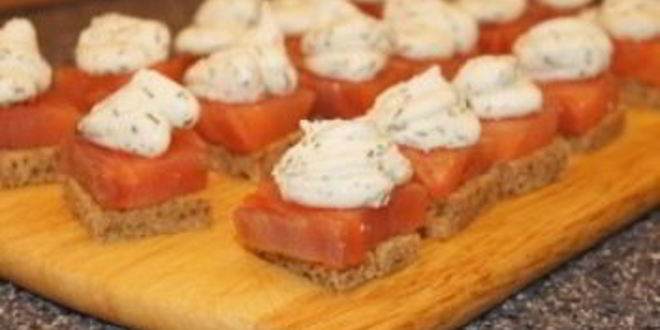 Рецепт канапе с перепелиными яйцами