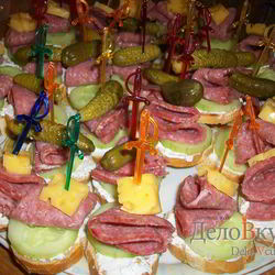 Рецепт Канапе с закуской из творога