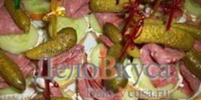 Рецепт канапе с закуской из творога