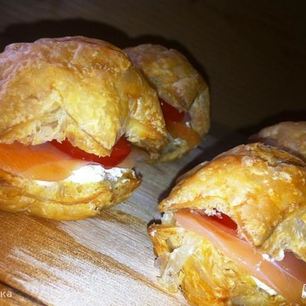 Рецепт Канапе Звезды с лососем