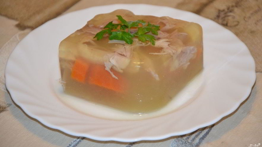 Рецепт холодца из курицы без желатина