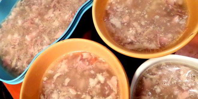 Рецепт нежного холодца