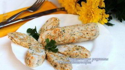 Рецепт Колбасы из куриного филе с овощами