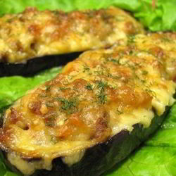 Рецепт Лодочек из баклажанов с фаршем