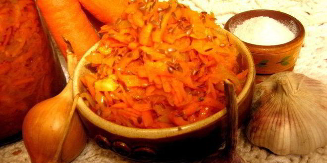 Рецепт моркови по-корейски с луком