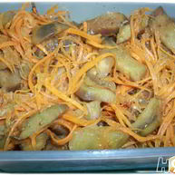 Рецепт Моркови с баклажанами по-корейски