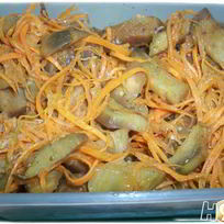 Рецепт Моркови с баклажанами по-корейски