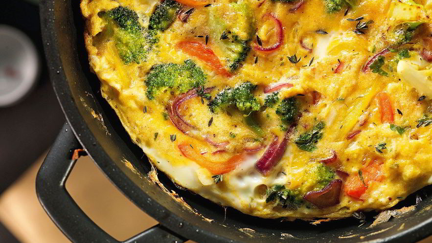 Рецепт фриттаты с брокколи и сладким перцем