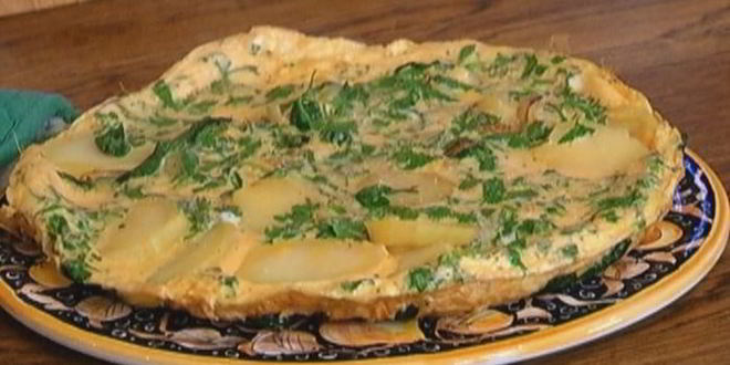 Рецепт испанского омлета со шпинатом