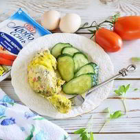 Рецепт Крабового омлета в пакете