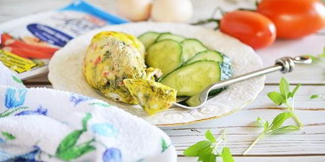 Рецепт крабового омлета в пакете