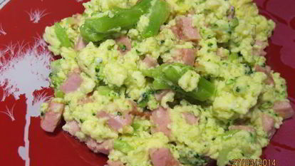 Рецепт Омлета с брокколи и колбасой