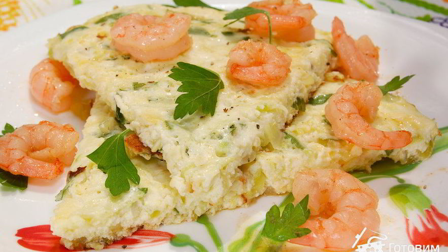 Рецепт омлета с молодыми кабачками нежность