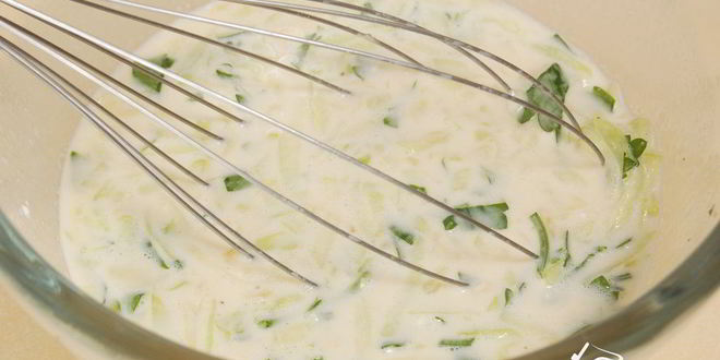 Рецепт омлета с молодыми кабачками нежность